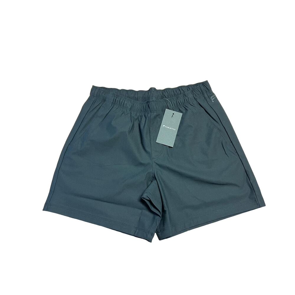 Fabletics Mens The 6" Don Pull On Athletic Shorts S Black Polyester
